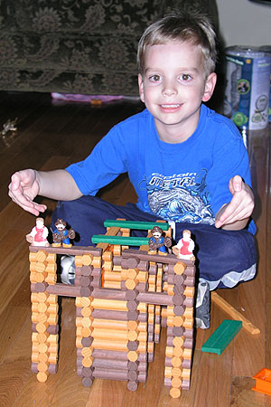 Caleb and Lincoln Logs